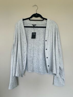 George Light Gray Open Cardigan Sweater